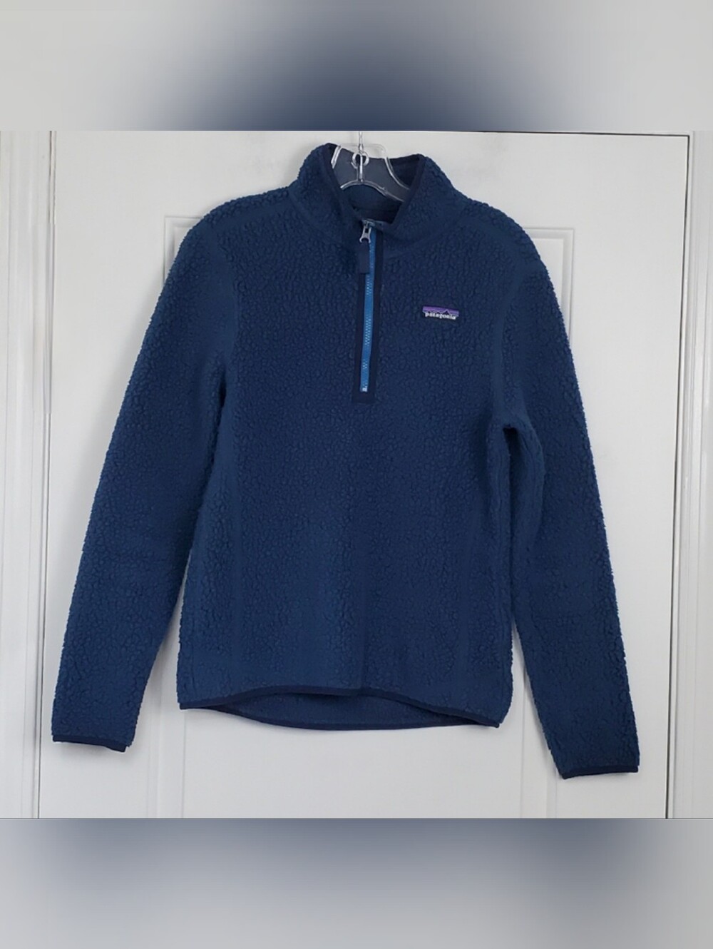 Patagonia Womens Stone Blue Retro Pile 1/4 Zip Fleece Pullover - Size XS - GUC